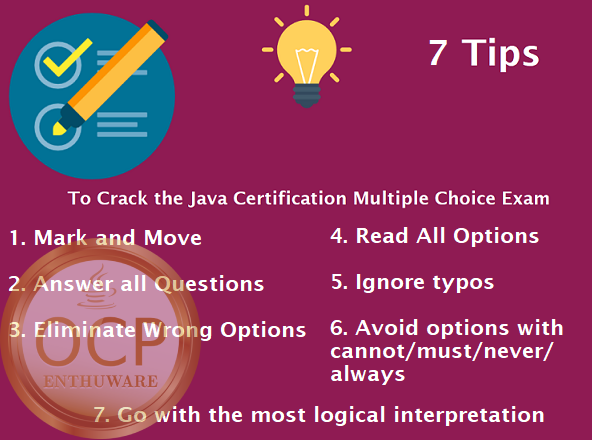 Tips For answering questions on the Java Certification Exam