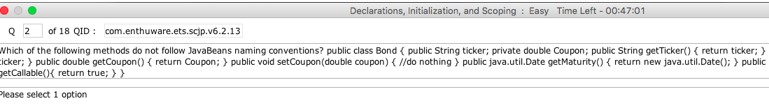 screenshot of questions with no line breaks